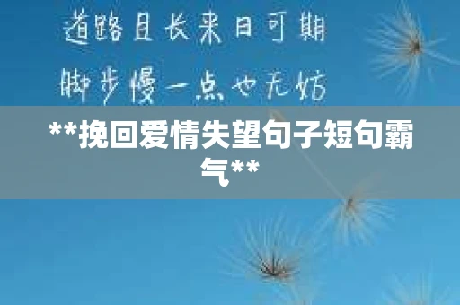 **挽回爱情失望句子短句霸气**