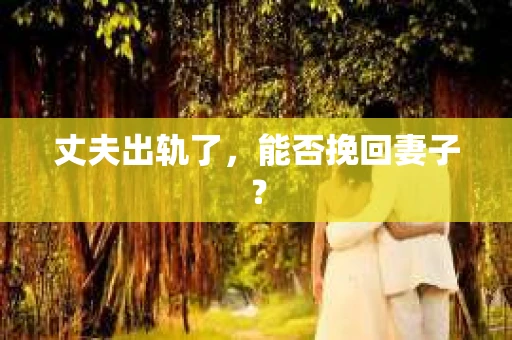 丈夫出轨了，能否挽回妻子？