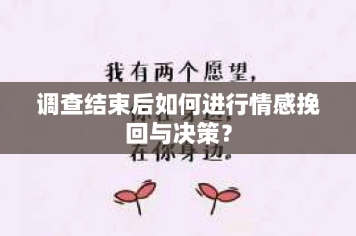 调查结束后如何进行情感挽回与决策？