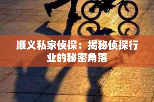 顺义私家侦探：揭秘侦探行业的秘密角落