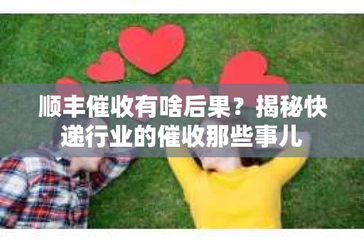 顺丰催收有啥后果？揭秘快递行业的催收那些事儿