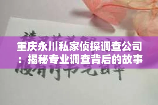 重庆永川私家侦探调查公司：揭秘专业调查背后的故事