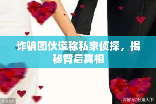 诈骗团伙谎称私家侦探，揭秘背后真相