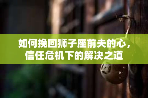 如何挽回狮子座前夫的心，信任危机下的解决之道