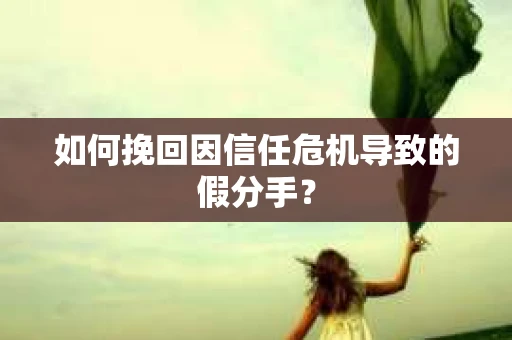 如何挽回因信任危机导致的假分手? 如何挽回因信任危机导致的假分手?