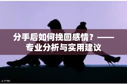 分手后如何挽回感情？——专业分析与实用建议